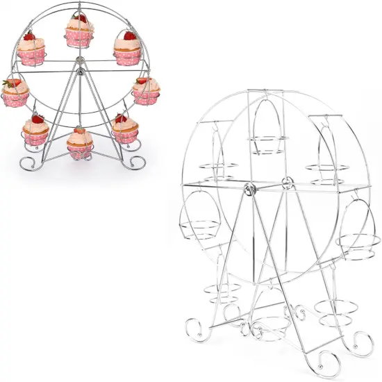 Ferris Wheel Cupcake Stand Dessert Serving Tray Cupcakes Holder Rack Cupcake Display Wedding Party Furnishing Accessories {1}
