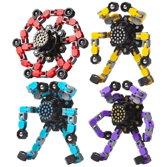 4 Pieces for Kids and Adults Stress Relief Sensory Toys for Boys and Girls Fingertip Gyros for ADHD Autism for Kids Gifts (Fidget Toys 4pc) {2}