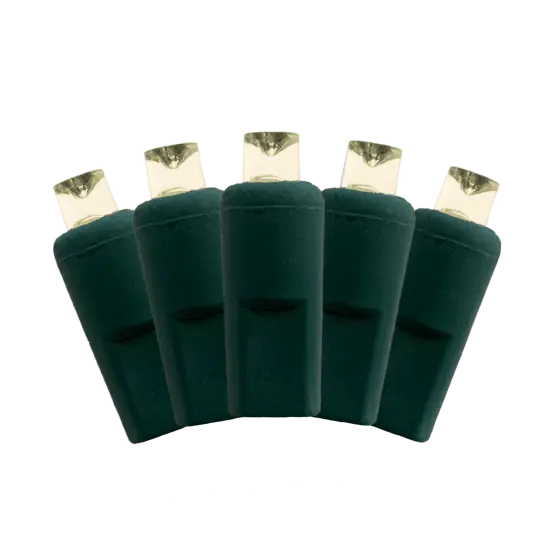 Perfect Holiday 70 LED Indoor/Outdoor Wide Angle 5MM LED Green Cable Christmas String Lights Warm white {2}