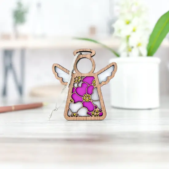 3.5" (H) Primrose Ornament - Handcrafted in Texas - Mother's Angels&reg; Christmas Angel Wings Figurine {2}