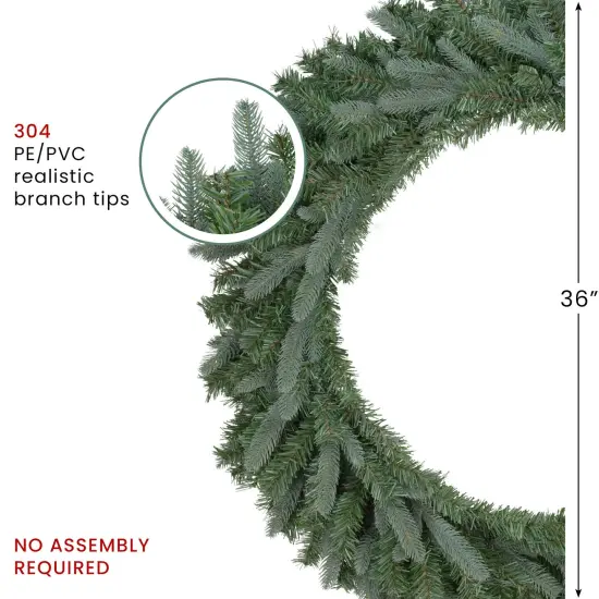 Northlight Real Touch™ Granville Fraser Fir Artificial Christmas Wreath - Unlit - 36" Green {6}