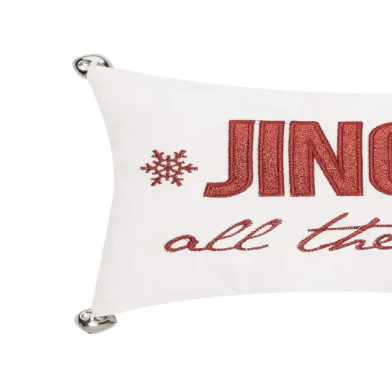 "Jingle All The Way" Mini Christmas Accent Pillow 8" x 12" {3}
