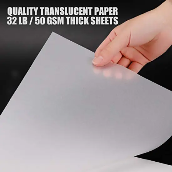 9&rdquo;x12&rdquo; Artist&rsquo;s Tracing Paper Pad, 75 Sheets &ndash; Translucent Tracing Paper for Pencil, Marker and Ink - Trace Images, Sketch, Preliminary Drawing, Overlays 32 LB / 50 GSM {6}