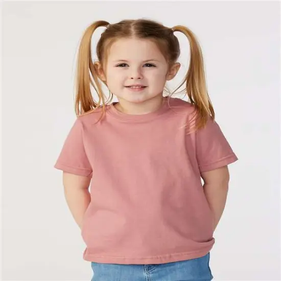 Rabbit Skins&reg; Toddler Fine Jersey Crewneck Short Sleeve Tee - 3321 Mauvelous {1}