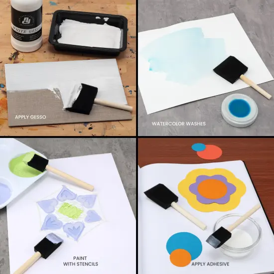 Oodles of Brushes 40 Assorted Sizes Foam Brushes Bulk - Economical brushes for Art, Craft, Hobby, and Home - Perfect For Painters, Students, Arts & Crafts, & More! {3}