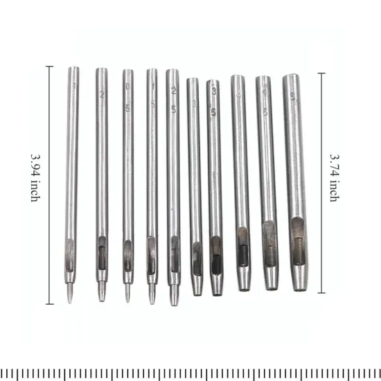 10 PCS Heavy Duty Leather Hollow Hole Punch Set {3}