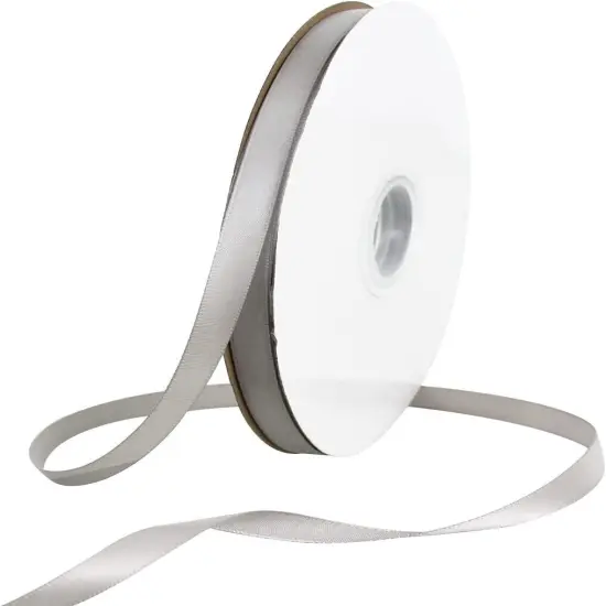 Kitcheniva Satin Ribbon DIY Crafts 100 Yards 3/8" Silver {1}