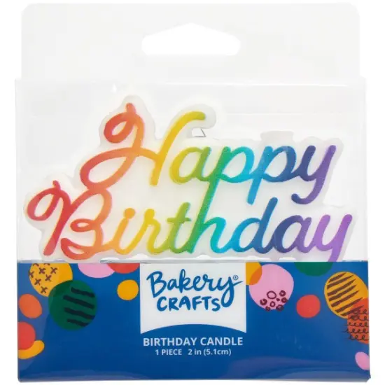 Happy Birthday Bright Shaped Candle {1}