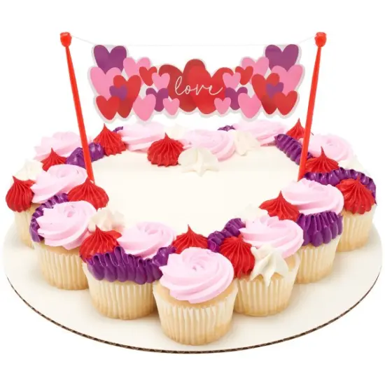 Love and Hearts Cake Banner Layon, 1pc {3}