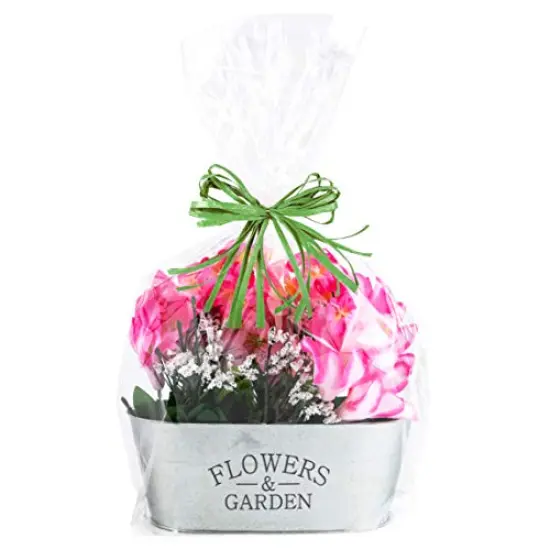 10 Pieces Clear Basket Bags 16&rdquo; x 24&rdquo; Cellophane Gift Bags for Small Baskets and Gifts 1.2 Mil Thick (10 Bags) {4}