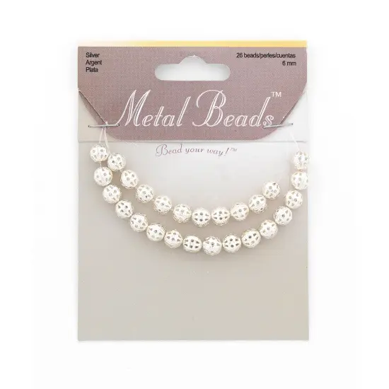 Madison Filigree Metal Round Beads Collection Value Pack {2}