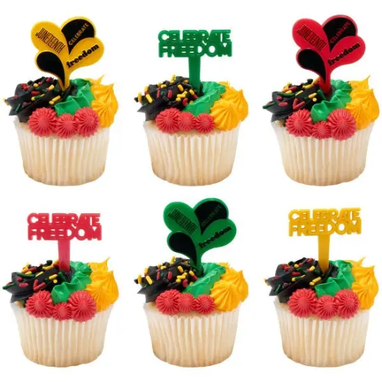 Juneteenth Celebrate Freedom DecoPics&reg; Cupcake Decoration, 12ct {2}