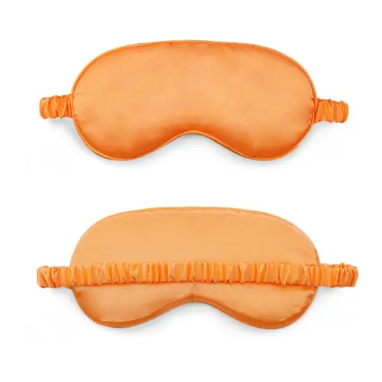 Kitcheniva Smooth Padded Double Sided Satin Travel Sleep Eye Mask Cover Orange {1}