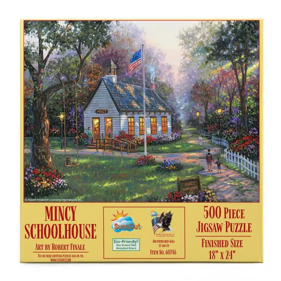 Sunsout Mincy Schoolhouse 500 pc Jigsaw Puzzle 60746 {4}