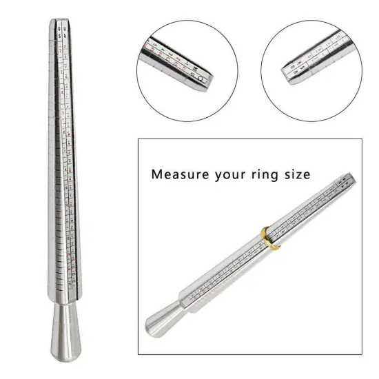 Kitcheniva Metal Ring Sizer Measure Stick Standard Jewelry Tool {3}