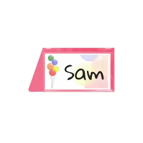 StoreSMART - Placecard Nametag Holders - Girl's Birthday Party Pack - 20 Pack - Pink and Yellow {2}