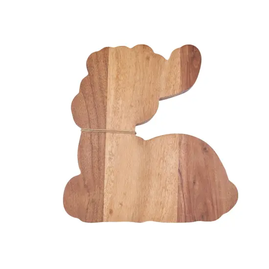 Reindeer Shaped Wooden Serving Board with Spreader 10.75 x11.00-in. {5}