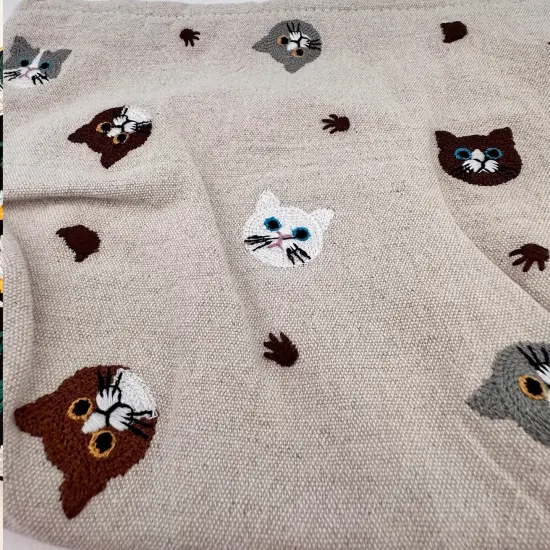 Wrapables Cosmetic Pouch, Makeup and Toiletry Travel Bag, Embroidered Cats {5}