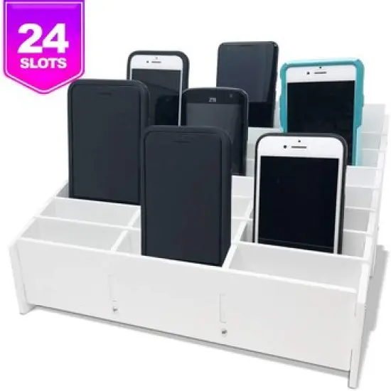 Classroom Cell Phone Storage Cubby and Calculator Storage Caddy Box for Classrooms 24 Slots Cell Phone Holder for Classroom {1}