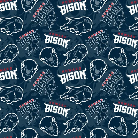 Sykel Enterprises-Howard University Cotton Fabric-Howard Bison Tone On Tone Cotton Quilting Fabric {1}