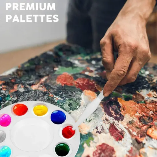 Paint Palette and Painting Knife Set 3 Paint Trays and 5 Paint Knives. {3}