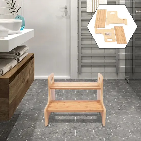 Kitcheniva 2 Steps Stool Ladder Benches High Stair {6}