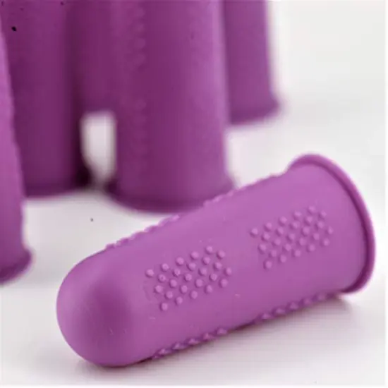 12 Piece Finger Protectors [Flex Series ] Silicone Non-Stick Finger Covers | Purple | Small (6) / Medium (6) for Hot Glue | Sewing | Adhesives | Scrapbooking {4}