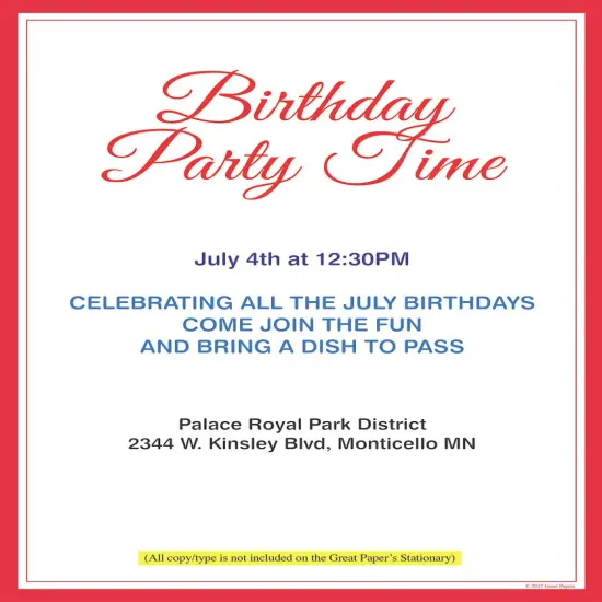 Great Papers! Red Border Stationery Letterhead, Invitations and Announcements, Printer Friendly, 8.5"x11", 80 Pack {2}