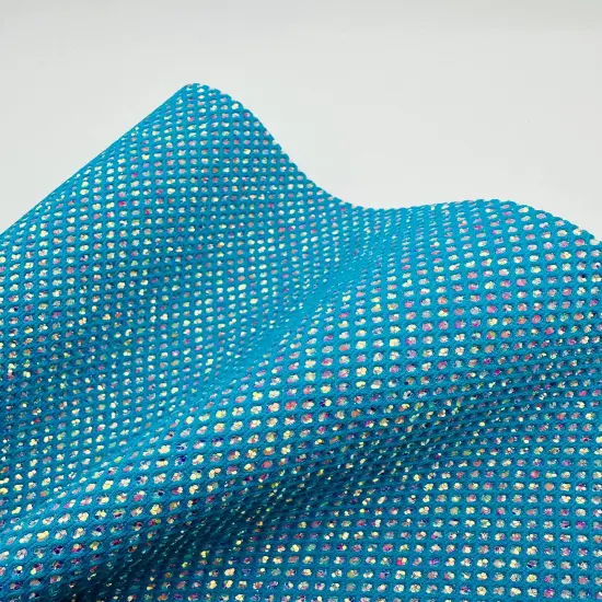 Turquoise Fishnet Glitter Craft Vinyl {2}