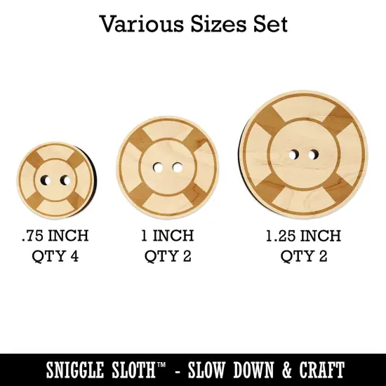 Nautical Lifesaver Wood Buttons for Sewing Knitting Crochet DIY Craft {1}