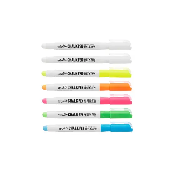 MUNGYO Multi Chalk Pen - Assorted 7 pieces in a cardboard box {2}