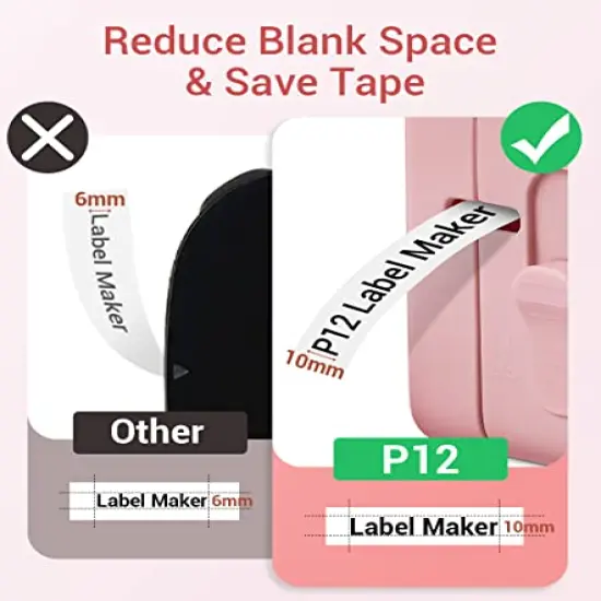 Label Makers - Label Maker Machine with Tape P12, Bluetooth Label Maker for Home Organization, Mini Label Printer with Tape 12mm x 4m, Sticker Maker Support Color Printing and Font, with Label {5}