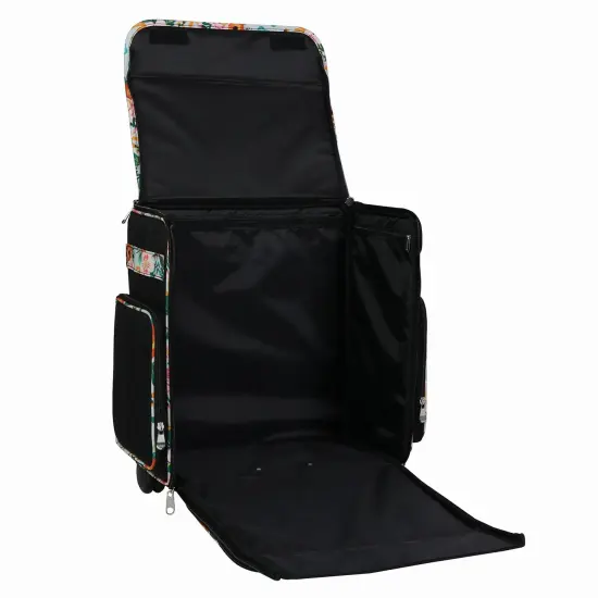 Collapsible Rolling Scrapbook & Featherweight Case, Black & Floral {6}
