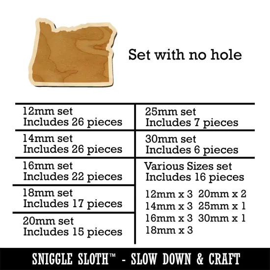 Oregon State Silhouette Mini Wood Shape Charms Jewelry DIY Craft {1}