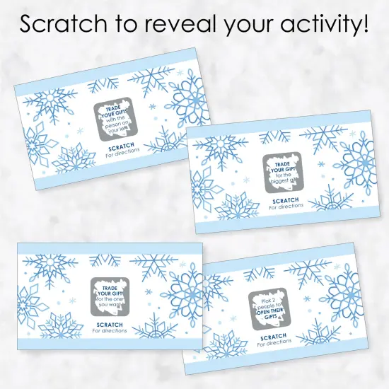Big Dot of Happiness Blue Snowflakes - Winter Holiday Party Gift Exchange Game Scratch Off Cards - 22 Count {4}