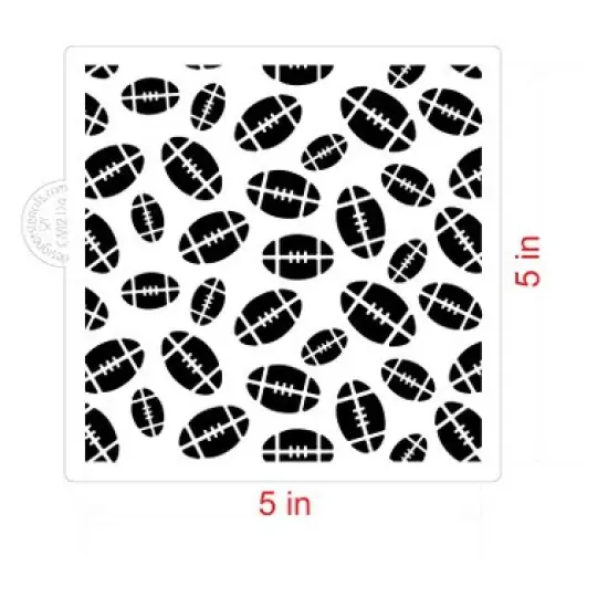 Football Allover Cookie and Craft Stencil | CM204 by Designer Stencils | Cookie Stencils for Royal Icing, Airbrush, Dusting Powder | {2}