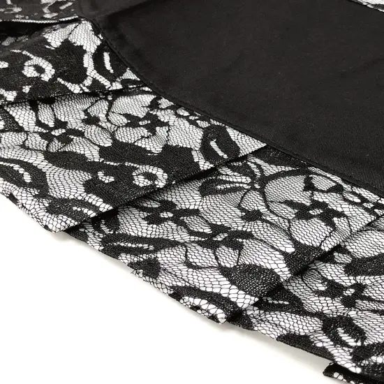 Wrapables Classic Vintage Apron, Stylish Cooking Apron, Mysterious Black Lace {6}