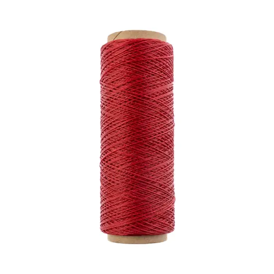 Gudebrod 0.015" Waxed Polyester Thread 500ft | Made In USA Red {2}