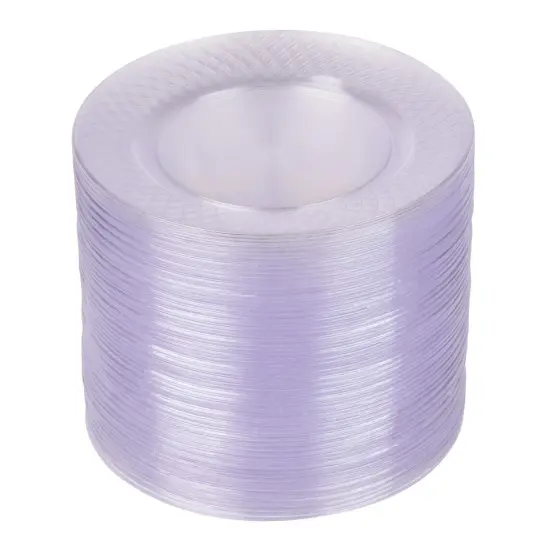 100 Pieces Clear Plastic Plates, 6.25" Clear Plastic Dessert Plates, Round Party Appetizer Plates Disposable, Small Plastic Plates, Clear Plates for Party, Small Cake Plates for Weddings & Holidays {2}