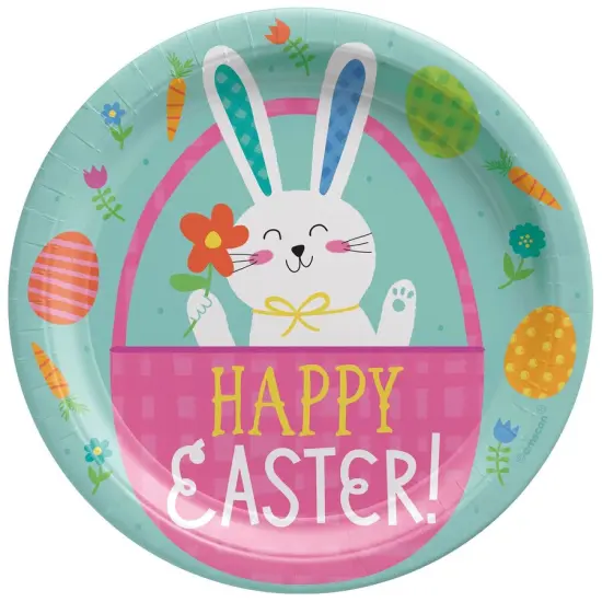 Funny Bunny 9" Round Plates {1}