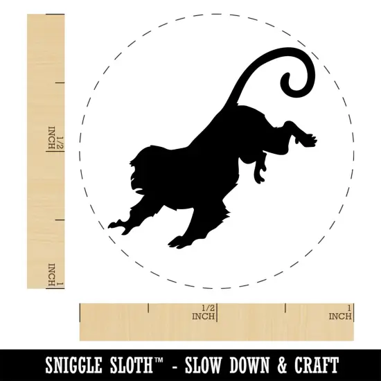 Running Monkey with Long Tail Self-Inking Rubber Stamp Ink Stamper for Stamping Crafting Planners Purple {1}