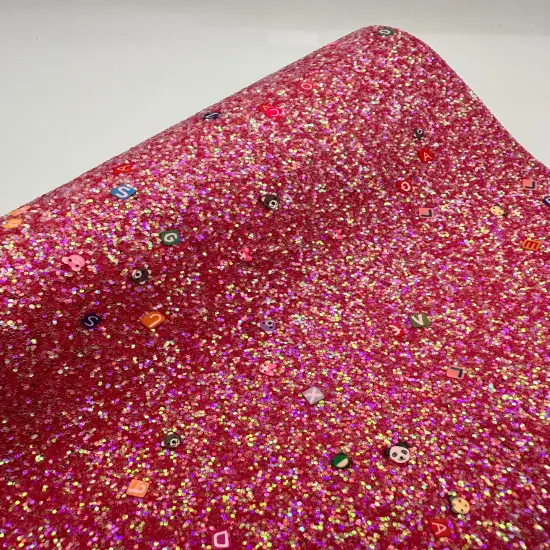 Coral Alphabet Glitter Craft Vinyl {1}