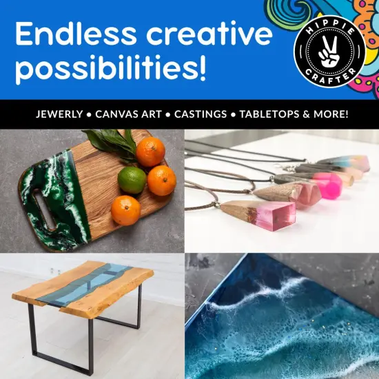 Crystal Clear Epoxy Resin 1 Gallon Kit 2 Part Epoxy Resin for Tumblers, Wood, Table Top, Countertop, Bar & Craft Art, Resin Molds Clear Casting Resin and Hardener Bulk Two Part Resin Epoxy Gallon {5}