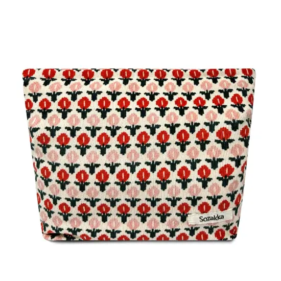 Wrapables Cosmetic Pouch, Makeup and Toiletry Travel Bag, Roses {1}