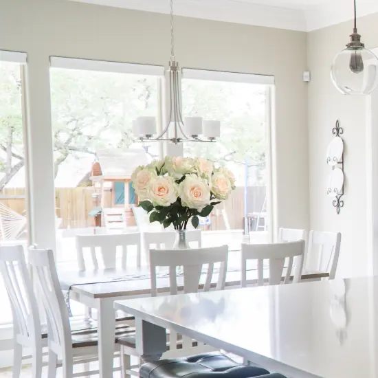 12-Pack: Champagne Queen Anne Rose Stems with Lifelike Silk Foliage - Perfect for Bouquets, Floral Arrangements & Home Decor - Floral Home by Artificial Flowers {3}