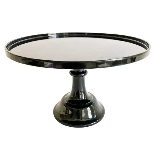 Durable Black Melamine Pedestal Cake Stand – Elegant 11.5" Dessert Display for Events, Parties & Celebrations {3}
