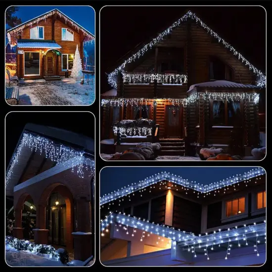 Solar-Powered Outdoor Christmas LED Lights {3}