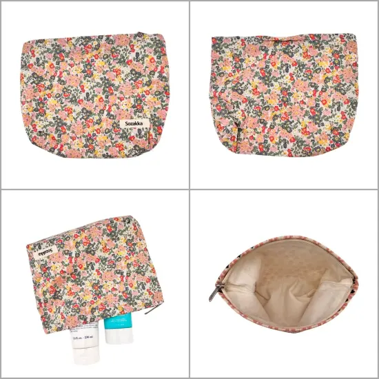 Wrapables Cosmetic Pouch, Makeup and Toiletry Travel Bag, Spring Floral {3}
