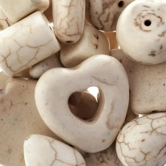 Earth's Jewels White Magnesite Natural Stone Bead Assortment {2}