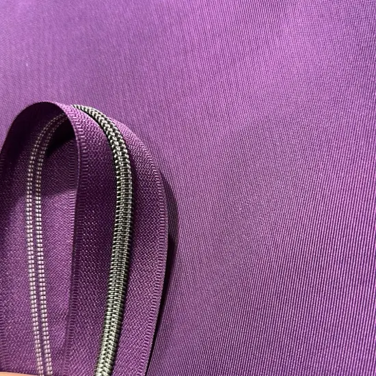 Deep Purple Tape with Gun Metal Teeth Zipper Tape {3}